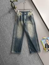 Louis Vuitton New Fashion Loose Wide Leg Jeans Unisex Washed Straight Pants