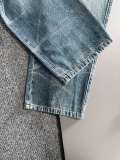 Dior New Fashion Loose Wide Leg Jeans Unisex Washed Straight Pants