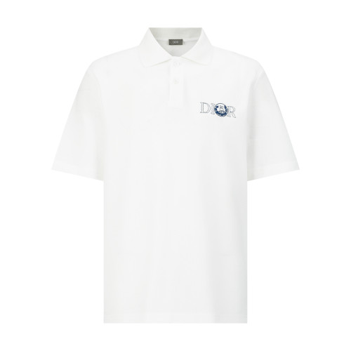 Dior New Fashion Cat Embroidered Polo Short Sleeve