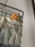 Louis Vuitton New Fashion Loose Wide Leg Jeans Unisex Washed Straight Pants