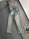 Dior New Fashion Loose Wide Leg Jeans Unisex Washed Straight Pants