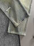 Dior Unisex Washed Distressed Straight Loose Pants Jeans