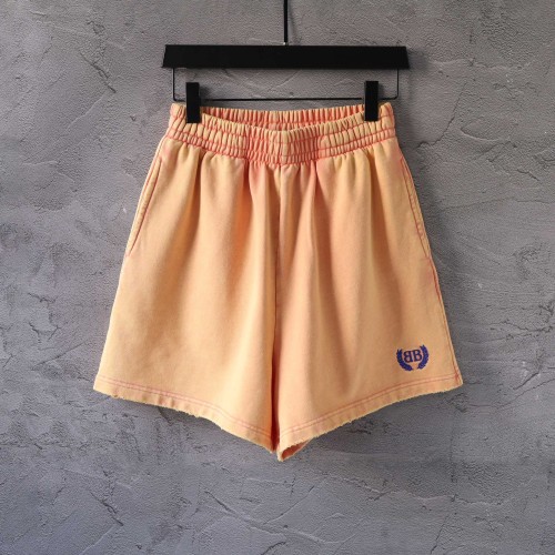 Balenciaga New BB Embroidered Washed Shorts Unisex Casual Sports Pants