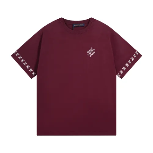 Louis Vuitton New Couple Letter Jacquard Knitted Short Sleeve