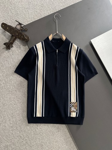 Burberry Spring/Summer New Men's Fashion Collar Knitted Short Sleeve