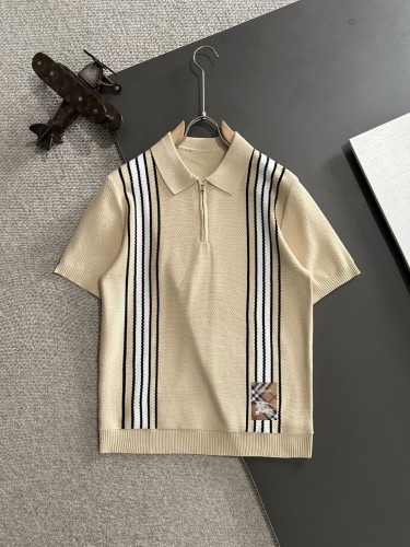 Burberry Spring/Summer New Men's Fashion Collar Knitted Short Sleeve