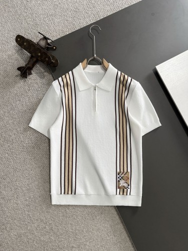 Burberry Spring/Summer New Men's Fashion Collar Knitted Short Sleeve