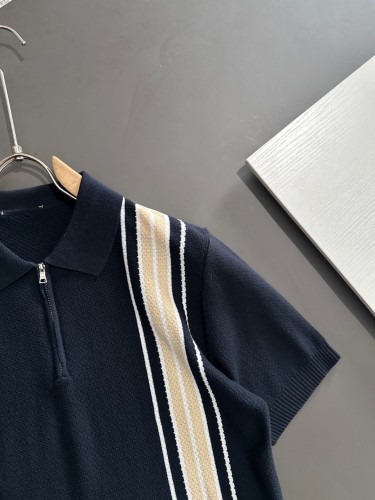 Burberry Spring/Summer New Men's Fashion Collar Knitted Short Sleeve