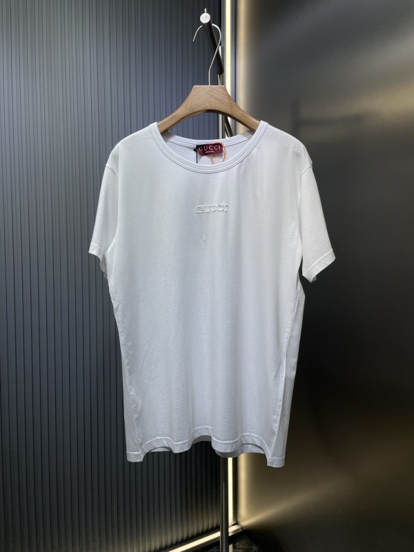 Gucci New Classic Patchwork Embroidered Round Neck Short Sleeve