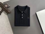 Louis Vuitton Fashion Chessboard Round Neck Knitted Short Sleeve
