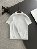 Louis Vuitton Fashion Chessboard Round Neck Knitted Short Sleeve