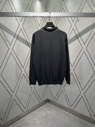 Gucci NewLogo Jacquard Knitted Wool Long Sleeve Polo Shirt