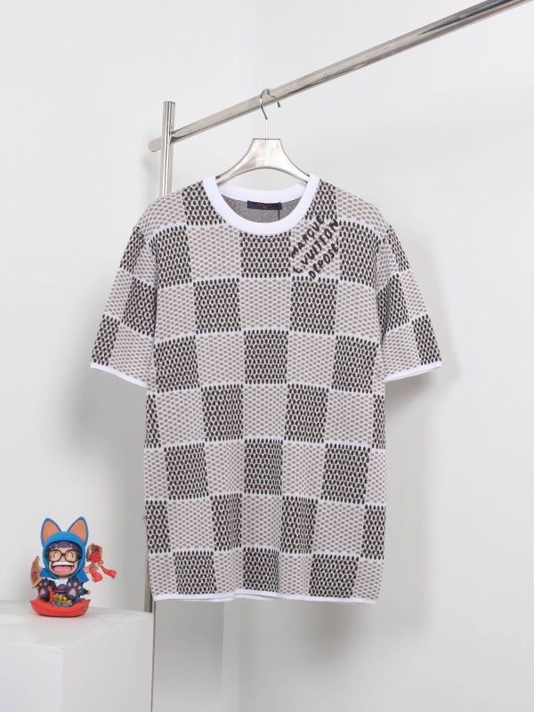 Louis Vuitton Spring/Summer Fashion Jacquard Knitted Short Sleeves