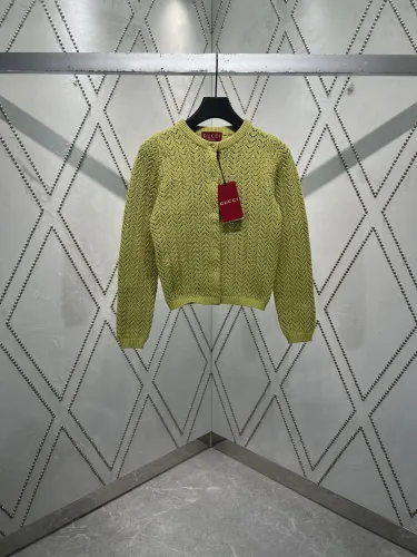 Gucci New Women's Fashion Round Neck Hollow Knitted Cardigan Coat