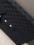 Louis Vuitton Fashion Chessboard Round Neck Knitted Short Sleeve