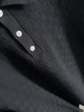 Louis Vuitton Fashion Chessboard Round Neck Knitted Short Sleeve