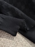 Louis Vuitton Fashion Chessboard Round Neck Knitted Short Sleeve