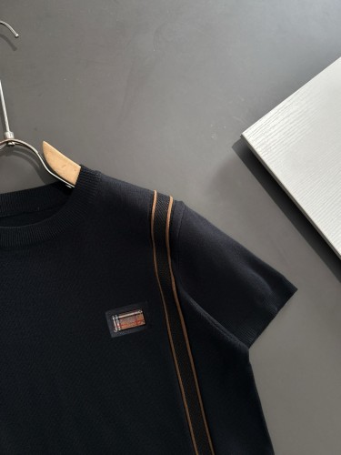 Burberry Spring/Summer New Fashion Round Neck Knitted Short Sleeves