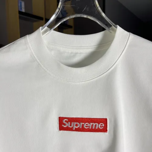 Supreme Classic Embroidered Logo T-shirt Unisex Casual Versatile Short Sleeve