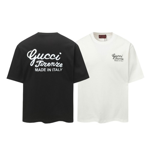 Gucci New Letter Logo Printed T-shirt Unisex Casual Loose Short Sleeve