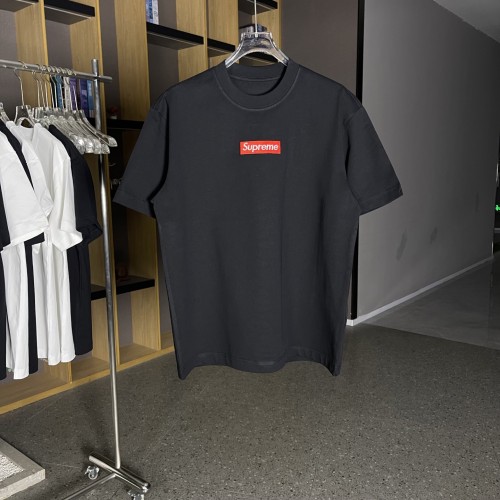 Supreme Classic Embroidered Logo T-shirt Unisex Casual Versatile Short Sleeve