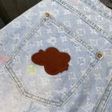 Louis Vuitton New Classic Embroidered Logo Washed Jeans