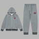 Gucci New Classic Embroidered Logo Hooded Zipper Coat Set
