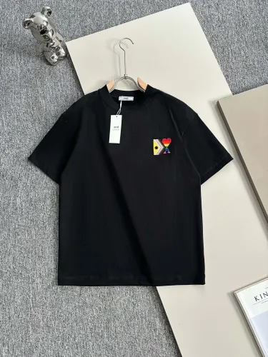 Ami Paris New Embroidered Love Casual Short Sleeve T-shirt