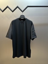 Prada New Triangle Logo Embroidered Pocket Casual Short Sleeve