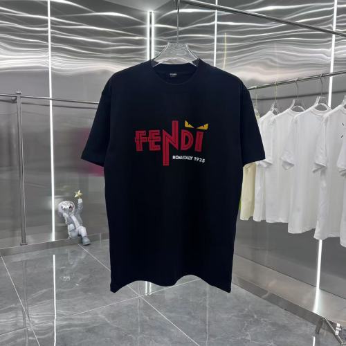 Fendi Classic 5D Logo Printed Short Sleeve Couple's Casual Versatile T-shirt