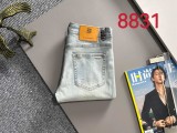 Givenchy New Couple Versatile Slim Washed Jeans Pants