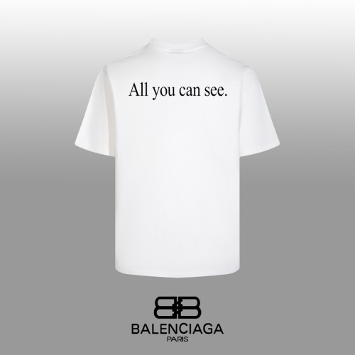 Balenciaga Classic Sunglasses Printed Short Sleeve Unisex Casual Round Neck T-shirt