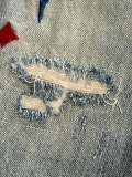 Louis Vuitton New Unisex Fashion Embroidered Distressed Casual Washed Denim Shorts
