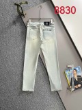 Givenchy New Couple Versatile Slim Washed Jeans Pants
