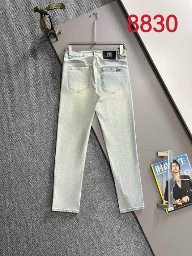 Givenchy New Couple Versatile Slim Washed Jeans Pants
