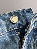 Louis Vuitton New Unisex Casual Versatile Washed Denim Shorts