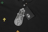 Chrome Hearts New Embroidered Logo Washed Out Short Sleeve T-shirt