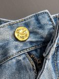 Louis Vuitton New Unisex Personalized Printed Casual Washed Denim Shorts