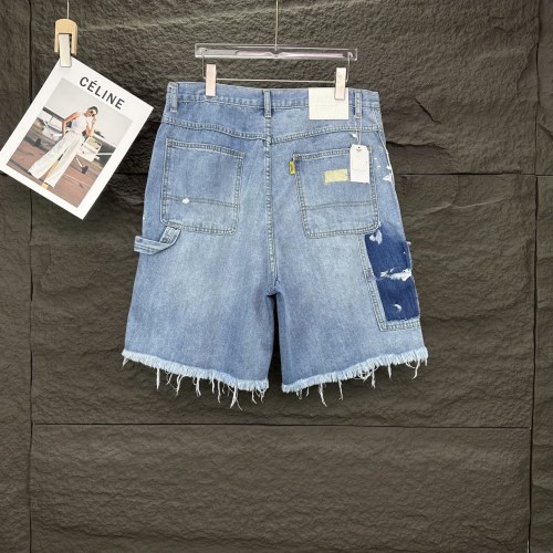 Gallery Depot New Couple's Hand Drawn Wash Loose Cowboy Shorts