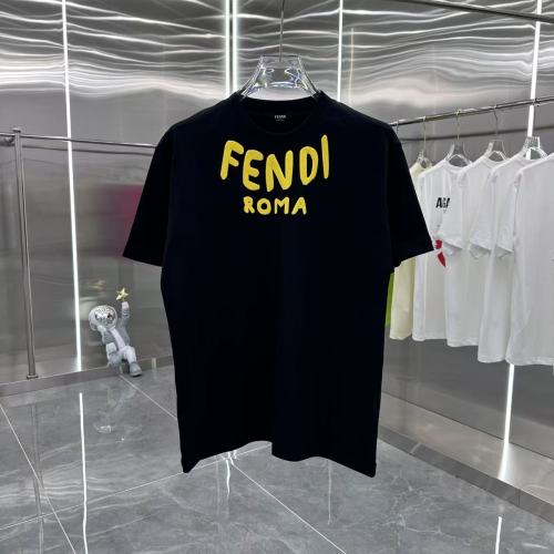 Fendi New Classic Foam Logo Short Sleeve Couple's Casual Versatile T-shirt