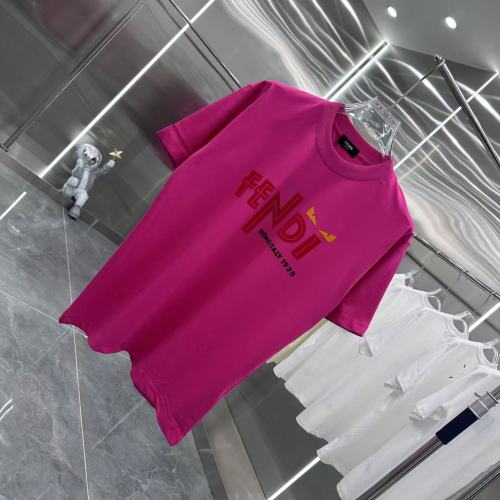 Fendi Classic 5D Logo Printed Short Sleeve Couple's Casual Versatile T-shirt
