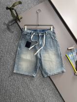 Louis Vuitton New Unisex Casual Versatile Washed Denim Shorts