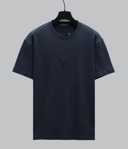 Louis Vuitton New 3D Embroidered Logo Short Sleeve Casual Versatile T-shirt