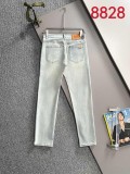 Louis Vuitton New Couple Versatile Slim Washed Jeans Pants