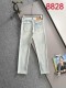 Louis Vuitton New Couple Versatile Slim Washed Jeans Pants