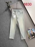 Givenchy New Couple Versatile Slim Washed Jeans Pants