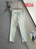Louis Vuitton New Couple Versatile Slim Washed Jeans Pants