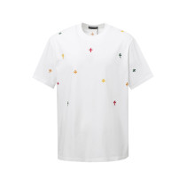 Chrome Hearts New Embroidered Logo Washed Out Short Sleeve T-shirt