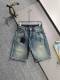Louis Vuitton New Unisex Classic Distressed Washed Denim Shorts