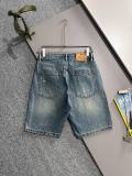 Louis Vuitton New Unisex Classic Distressed Washed Denim Shorts
